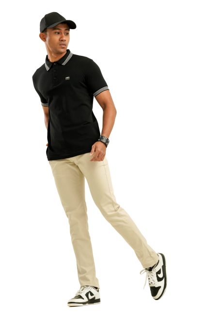 Men's Solid Seamless Polo T-Shirt