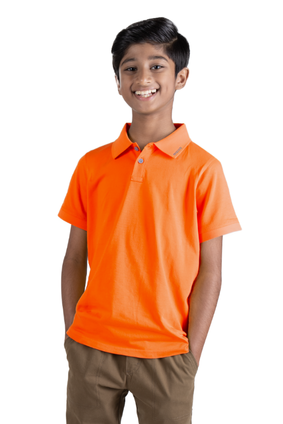 Boys' Polo T-shirt "moose" on collar